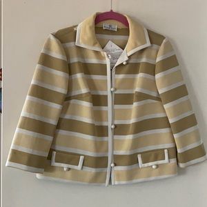 Butte Knit Butter Yellow Stripe Jacket - M/L